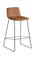 ARCA BAR BLACK, židle barová, ekologická kůže cappuccino